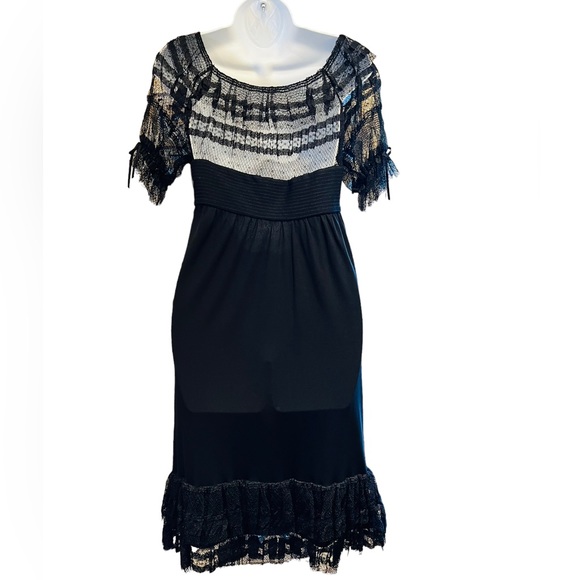 Colette Dinnigan Authentic Lace Black Dress Size XS Garment Made in Australia - Picture 5 of 15